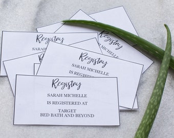 baby registry card etsy