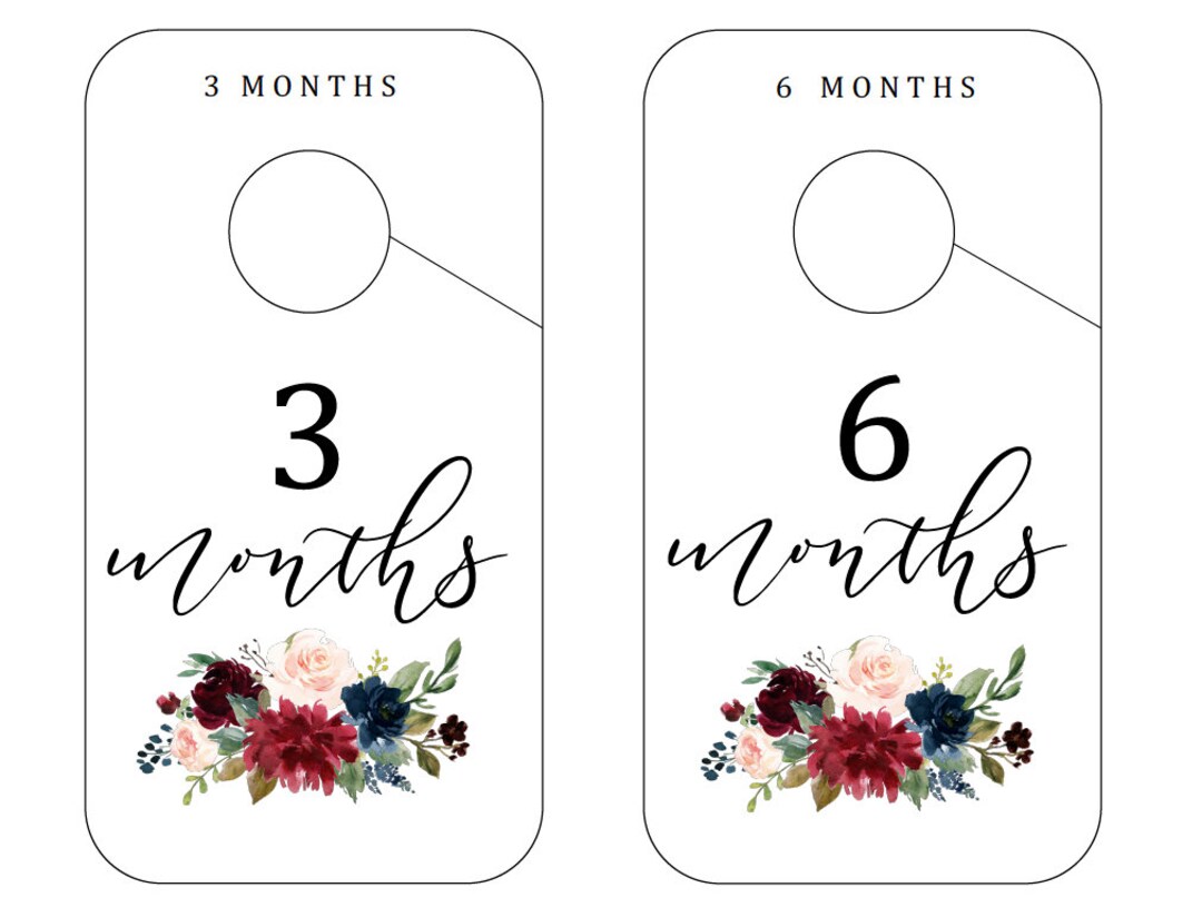 Baby Closet Dividers Printable Closet Dividers Floral - Etsy