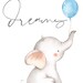 Set of Elephant Nursery Prints, Boy Elephant Nursery Wall Art, Boy ...