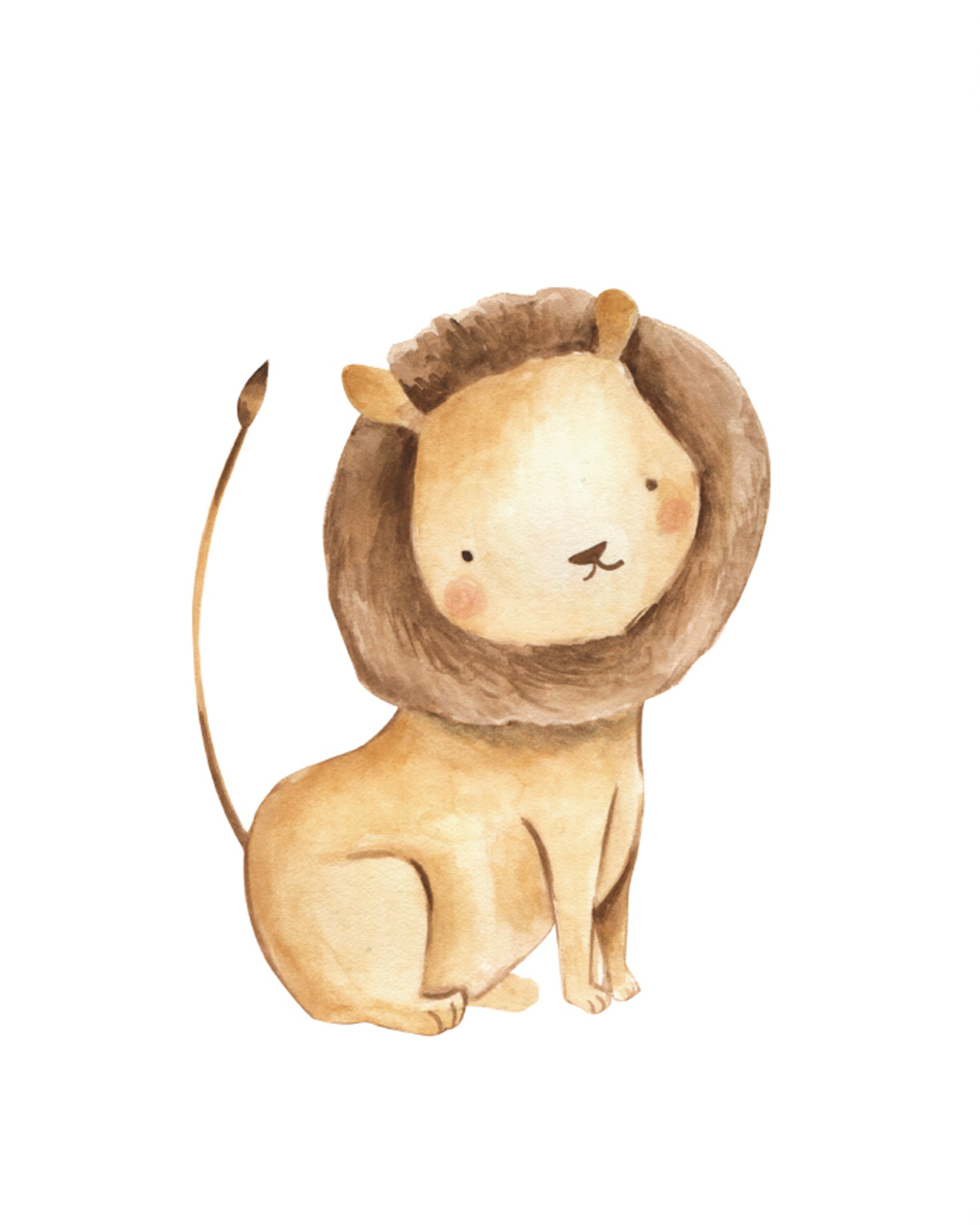 Printable Safari Wall Art Lion Wall Art Nursery Wall Art Etsy