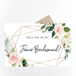Instant Download, Junior Bridesmaid Proposal Card, Will You Be My ...