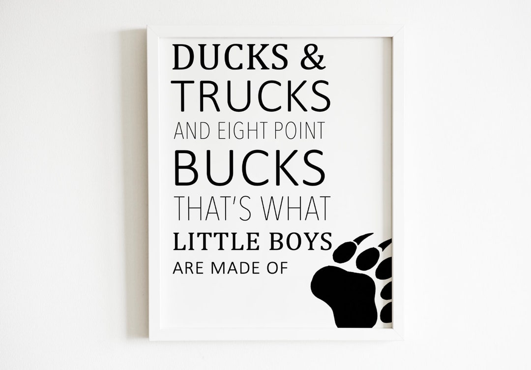 Woodland Nursery Prints Boy, Paw Print Wall Art, Nursery Quote Wall Art