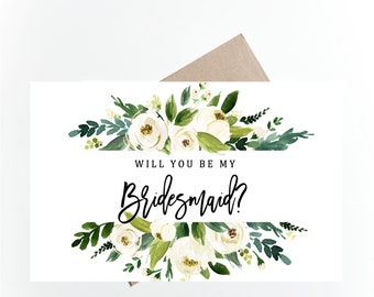 Floral Bridesmaid Cards, Ask Bridesmaid, Bridesmaid Proposal Cards, Will you be my Bridesmaid, Ask Bridesmaids, Printable Proposal, Flowers