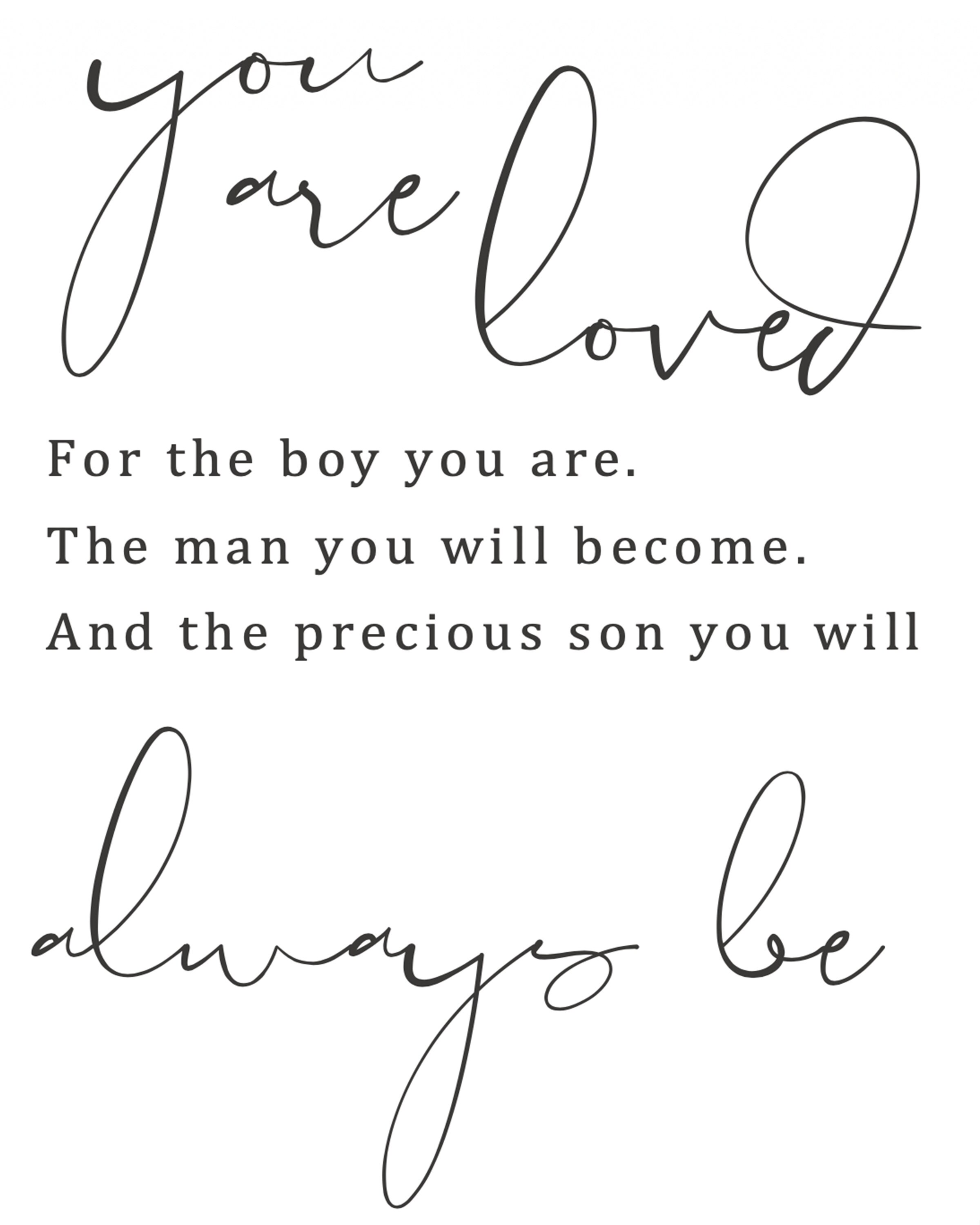 Printable Nursery Wall Art Boy You Are Loved Nursery Wall Etsy
