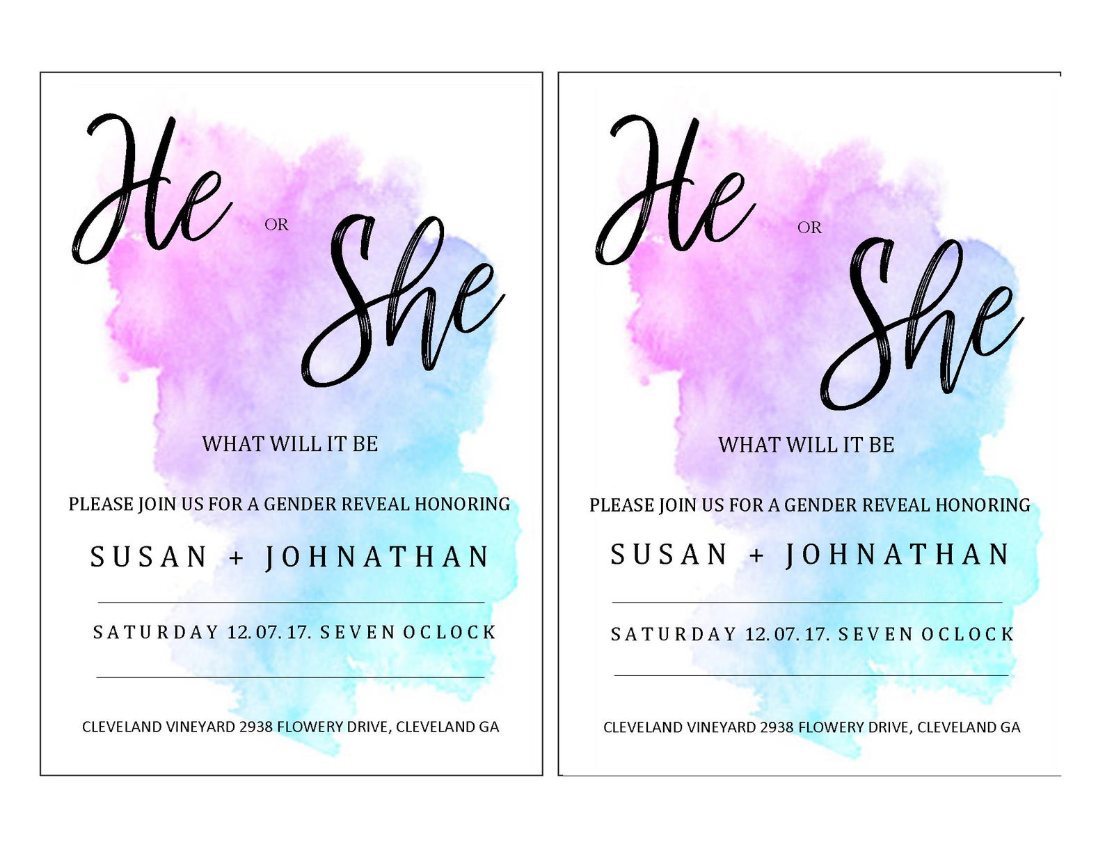 Gender Reveal Inviter Invitation imprimable Gender Reveal | Etsy