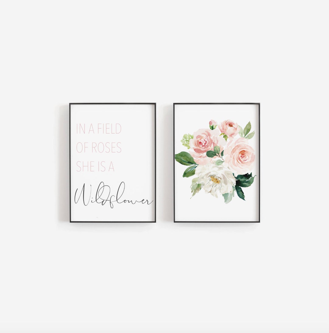Printable Floral Wall Art Nursery Wall Art Girl Nursery - Etsy