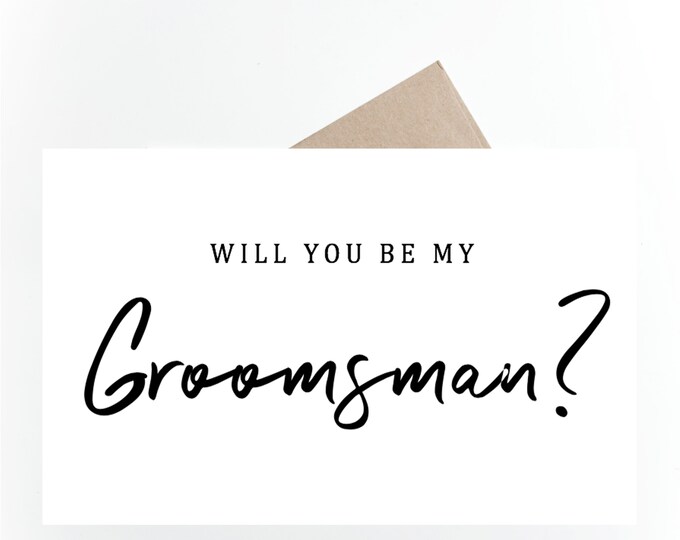 Groomsmen Card, Printable Groomsmen Proposal Card, Ask Groomsmen ...
