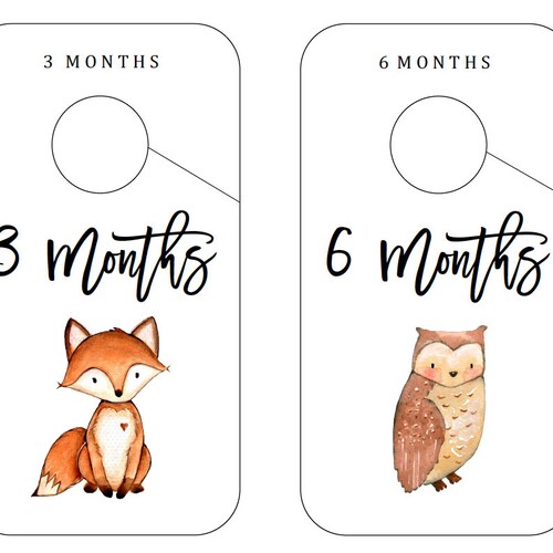 Printable Nursery Closet Dividers Woodland Baby Clothes - Etsy