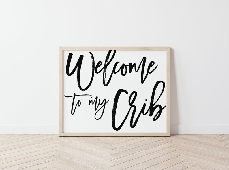 to My Crib Wall Art Printable Nursery Decor Gender Etsy
