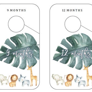 Safari Nursery Closet Dividers Printable Baby Closet - Etsy