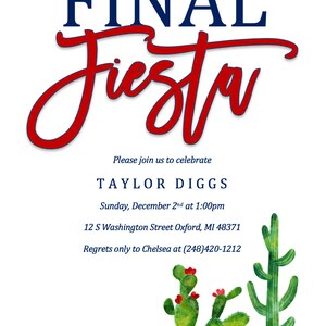 Fiesta Bachelorette Invitation, Final Fiesta, Bachelorette Fiesta ...