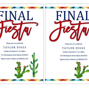 Fiesta Bachelorette Invitation, Final Fiesta, Bachelorette Fiesta ...