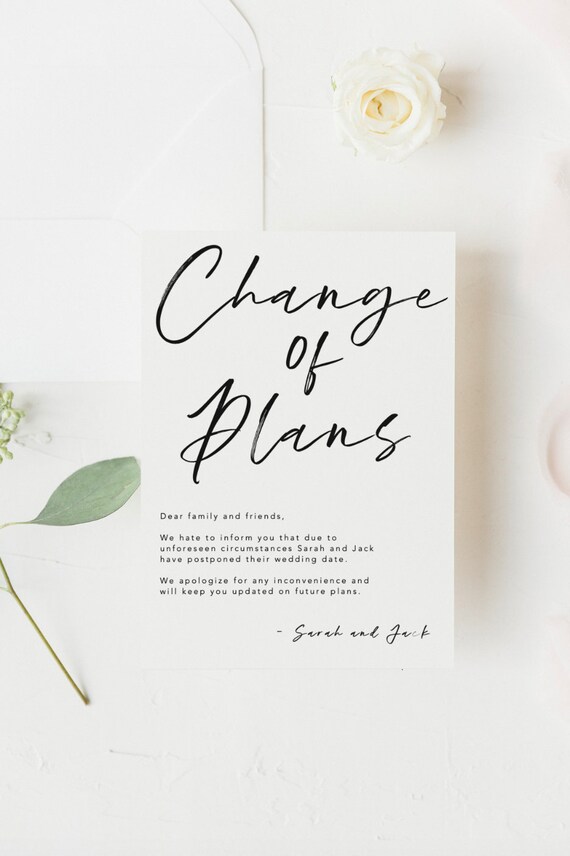Cancelled cheap wedding card