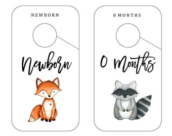 Baby Closet Divider, Woodland Theme, Nursery Decor, Closet Organization, Woodland Animals, Fox, Nursery Closet, Nursery Organizer, Closet