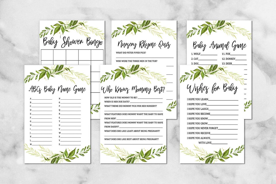 Baby Shower Game Package, Baby Shower Games, Baby Shower Wishes, Wishes ...