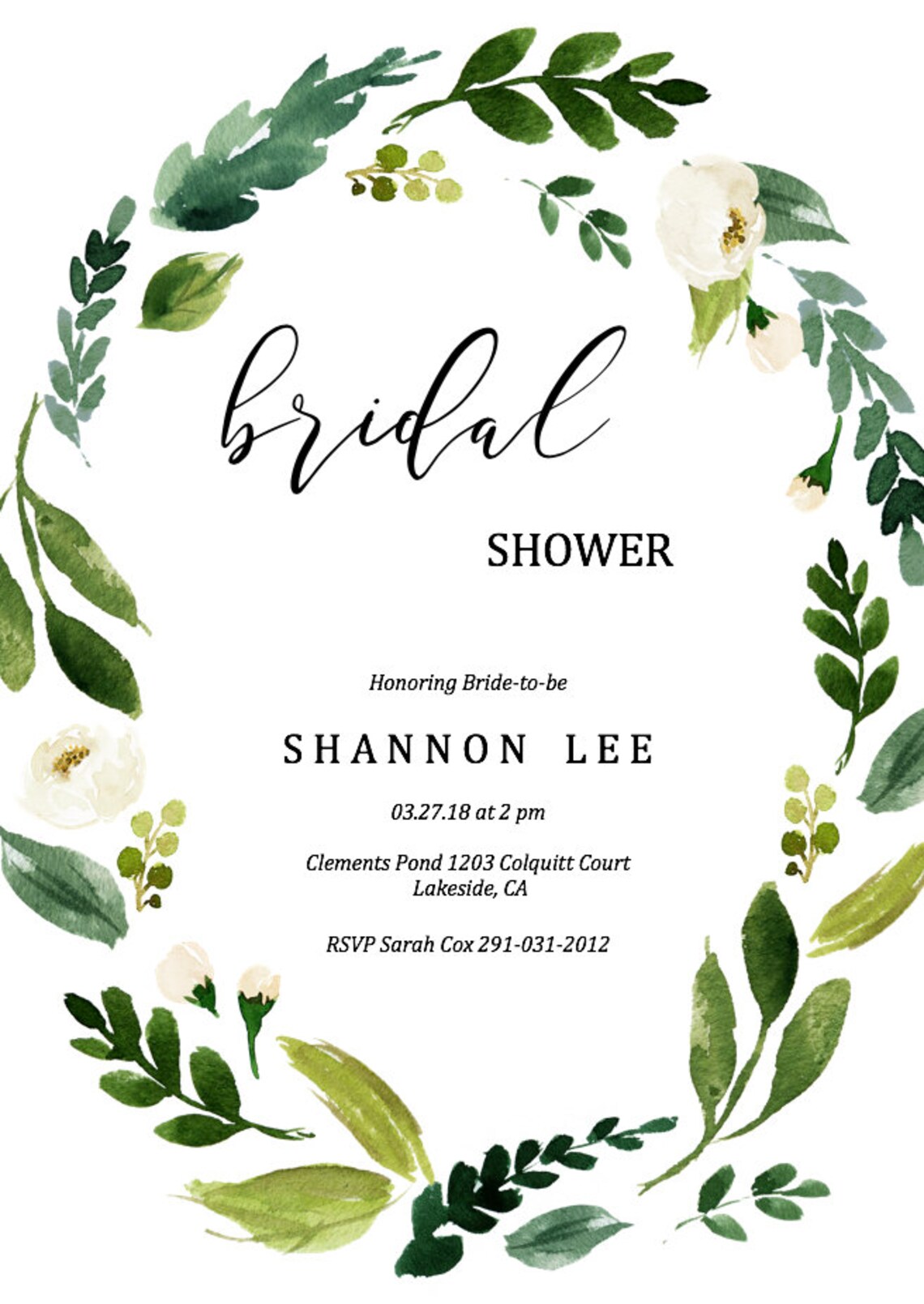 Bridal Shower Invitation Bridal Shower Invites Printable Etsy