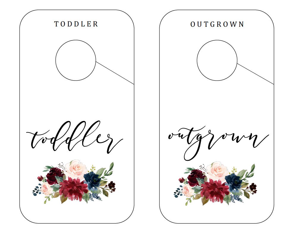 Baby Closet Dividers Printable Closet Dividers Floral - Etsy