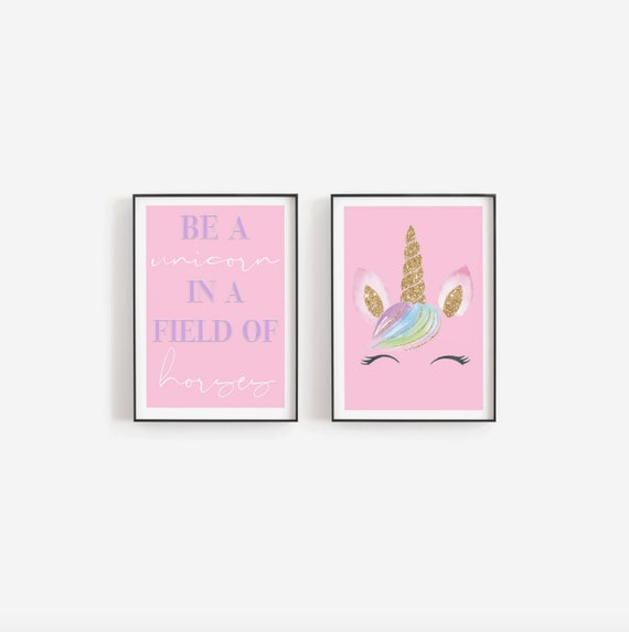 Unicorn Prints Printable Unicorn Posters Nursery Wall Decor - Etsy