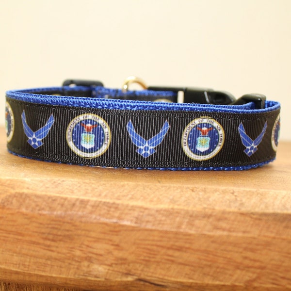 US Air Force Dog Collar, Leash, or Matched Set....also available for WHOLESALE