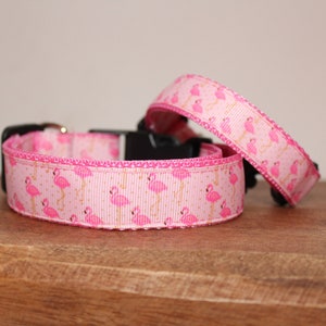 Pink Flamingos Dog Collar, Leash or Matched Set...also available for WHOLESALE