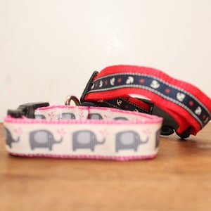 But 1 Get 1 FREE Small Elephants and Anchors Dog Collars