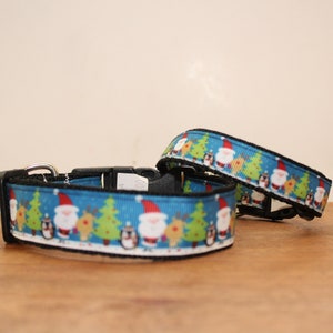 Winter Christmas Character Scene Dog Collar, Leash, or Matched Set....also available for WHOLESALE