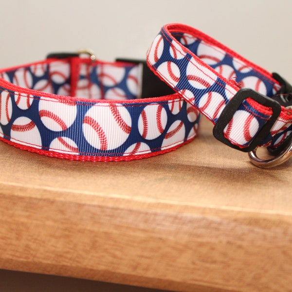 Baseball Theme Dog Collar Etsy