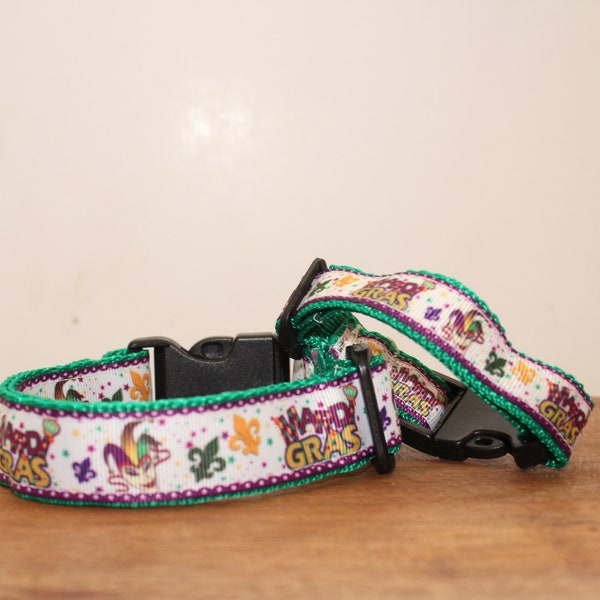 Mardi Gras Dog Collar, Leash, or Matched Set...also available for WHOLESALE