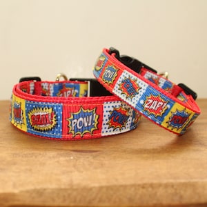 Vintage Super Hero Dog Collar, Leash, or Matched Set....also available for WHOLESALE