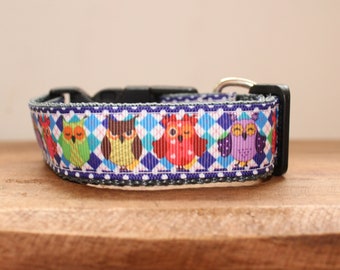 Argyle Owls Dog Collar, Leash or Matched Set...also available for WHOLESALE