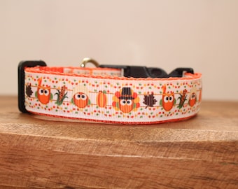 Collier pour chien Thanksgiving Owls, laisse ou ensemble assorti... également disponible pour WHOLESALE