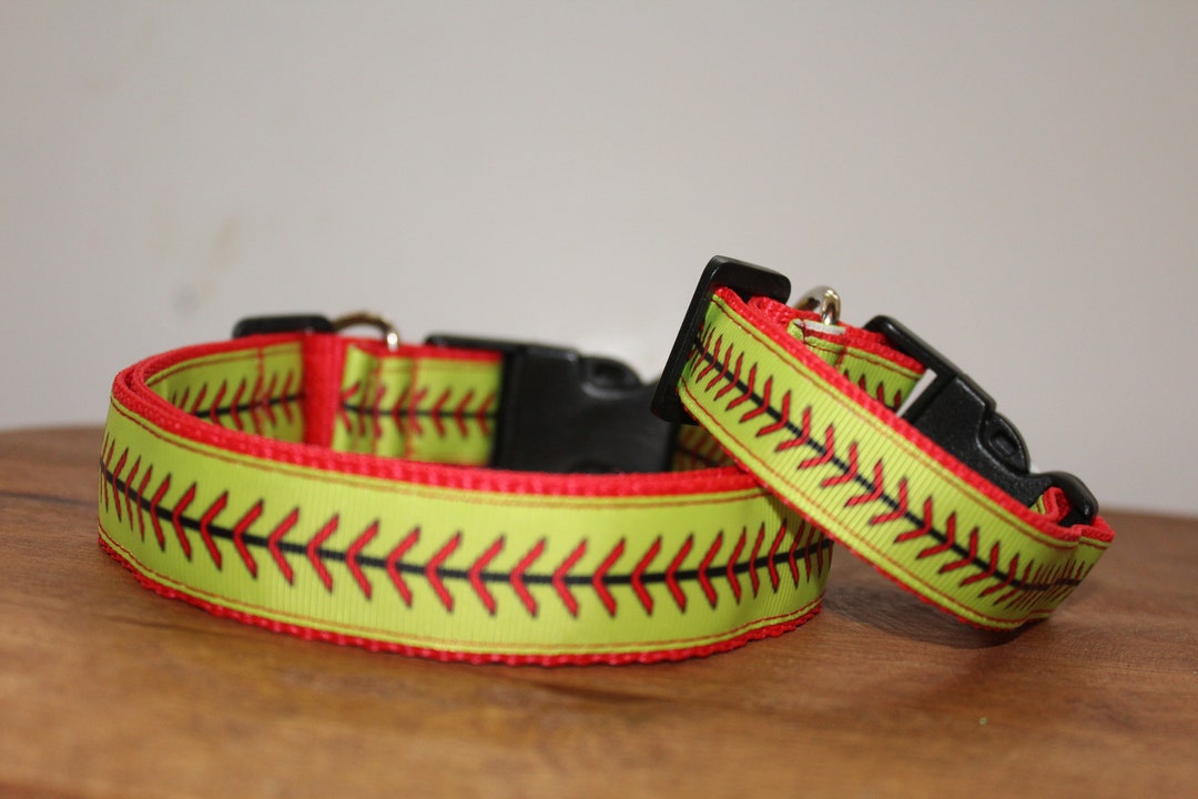 Softball Dog Collar, Leash, or Matched Set....also Available for