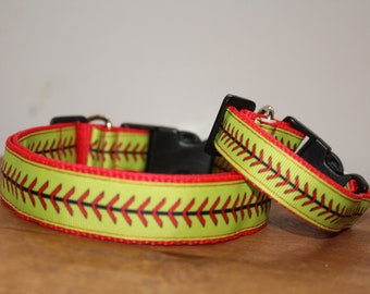 softball dog collar