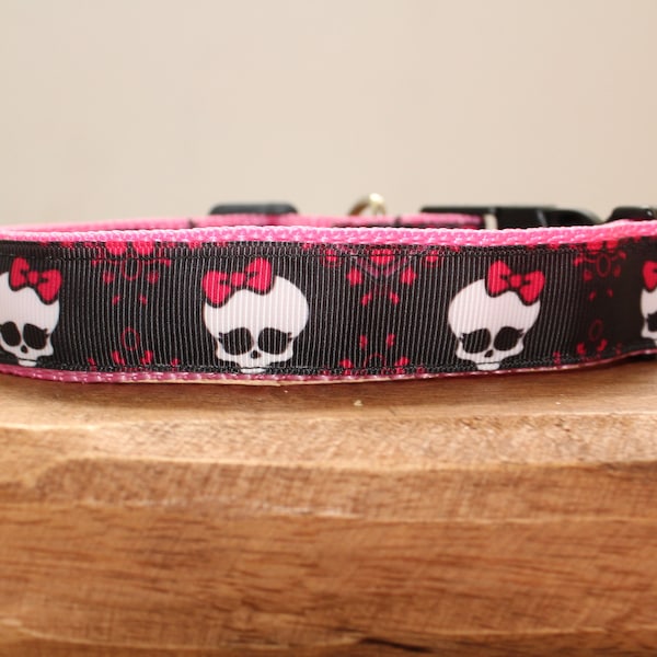 Girlie Skulls Dog Collar, Leash, or Matched Set...also available for WHOLESALE