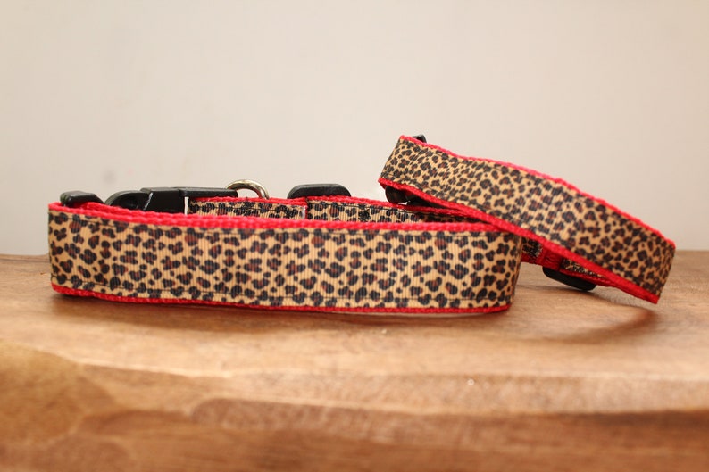 Leopard on Pink Dog Collar, Leash, or Matched Set....also available for WHOLESALE image 6