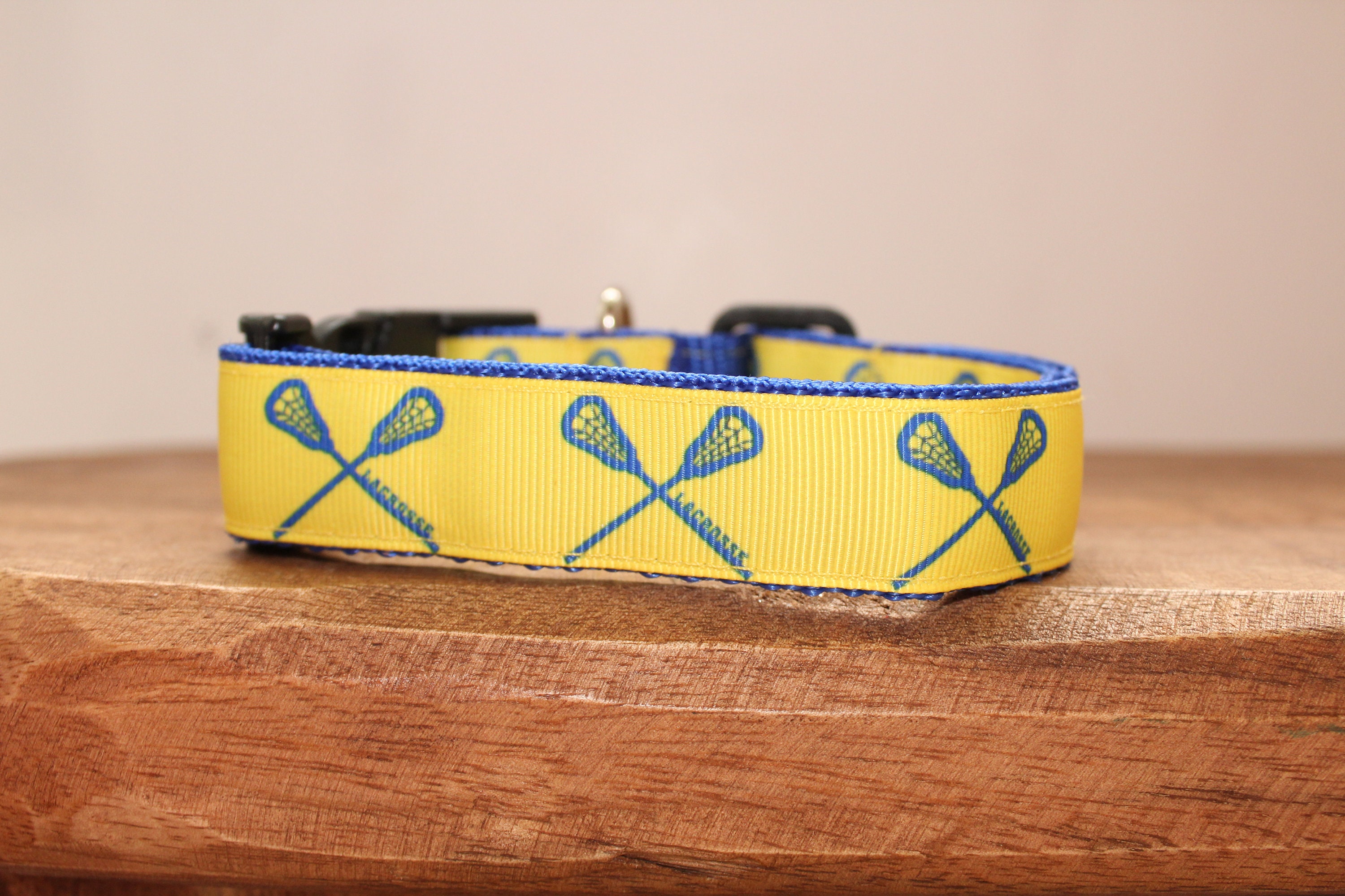 Yellow and Blue Lacrosse Dog Collar Leash or Matched Etsy