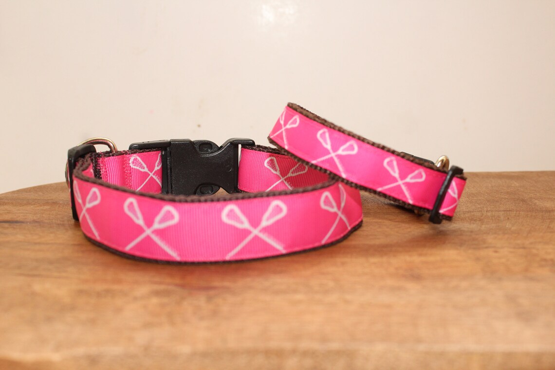 Yellow and Blue Lacrosse Dog Collar Leash or Matched Etsy