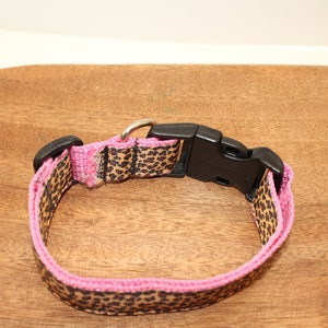 Leopard on Pink Dog Collar, Leash, or Matched Set....also available for WHOLESALE image 4