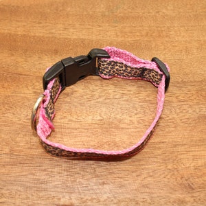 Leopard on Pink Dog Collar, Leash, or Matched Set....also available for WHOLESALE image 5