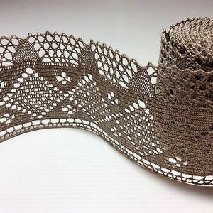 Fita de renda de linho com 7 cm de largura por metro de linho rústico para casamento, guarnição de renda para costura DIY