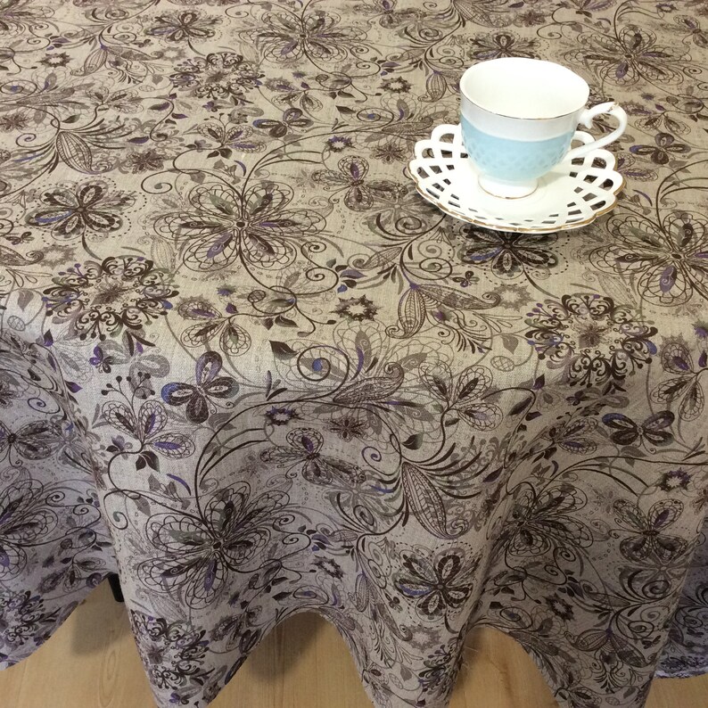 Natural Linen Fabric By The Yard Organic Linen Fabric Eco friendly 100/% Pure linen for Craft Flax Linen with floral print