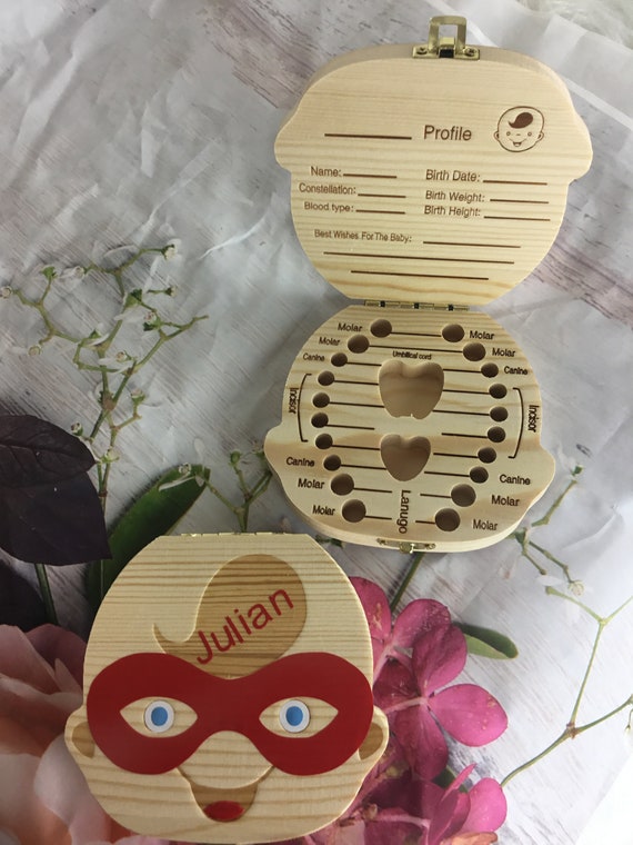 Zahnfee-Box Zur Aufbewahrung Von Milchzähnen – Mit 20 Zahnfächern + Pinzette, Süßes Geschenk Für Kinder