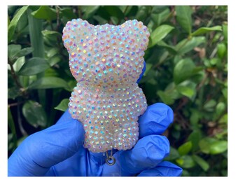 NICU NURSE 1x Bling Badge Reel, Cute Bear bling badge, Custom Badge, Luxurious Rhinestone Badge Reel, Nurse Badge reel, Personalized Badge
