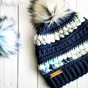 Julianna Beanie Crochet Pattern by Sheepish Stitches | Hat | Toque | Autumn | Fall | Winter | Fashion Accessories | Puff Stitch
