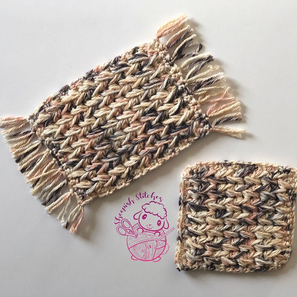 Free Spirit Mug Rug Crochet Pattern| Home Decor Crochet Pattern | Crochet Coaster Pattern|Crochet Cozy Pattern|House Warming Gifts |Coasters