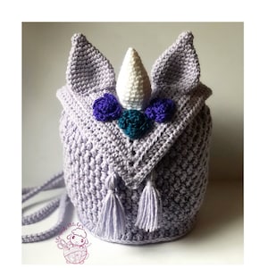 Magical Unicorn Backpack Crochet Pattern by Sheepish Stitches | Childs Backpack | Kids Bag | Girls Accessories