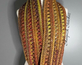 Smokey Mountain Infinity Scarf crochet pattern by Sheepish Stitches | Fall | neck warmer| Cowl | Winter Fashion | Accessories