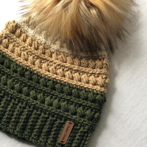 Mountain Ridge Beanie Crochet Pattern by Sheepish Stitches Toque Hat Cap Autumn Fall Winter Crochet Fashion Accessories image 6
