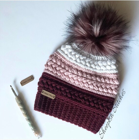 Braided beanie crochet pattern Clearance