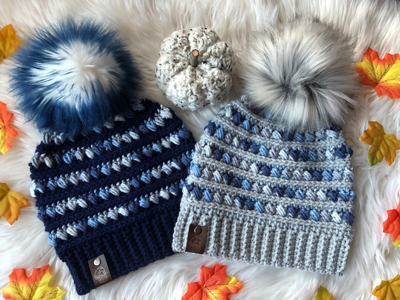Mountain Ridge Beanie Crochet Pattern by Sheepish Stitches Toque Hat Cap Autumn Fall Winter Crochet Fashion Accessories image 1